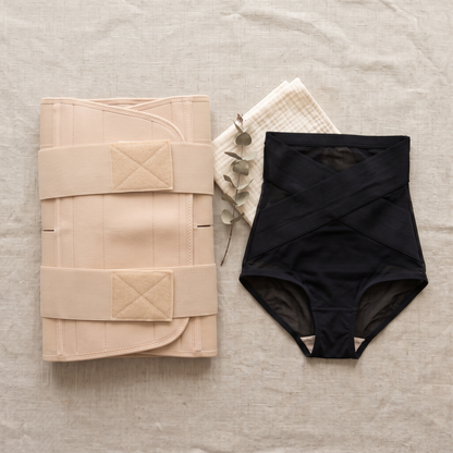 Postpartum belt next to the Viamelle brief